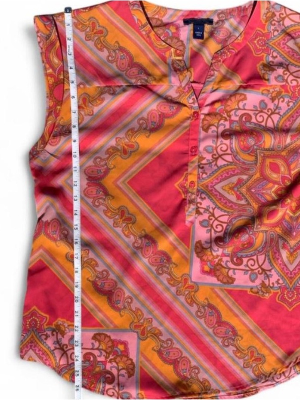 Boho Glam Pink and Orange Tunic - Picture 5 of 5